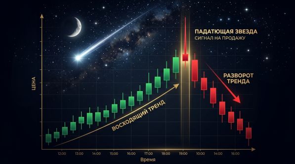 Падающая звезда на графике