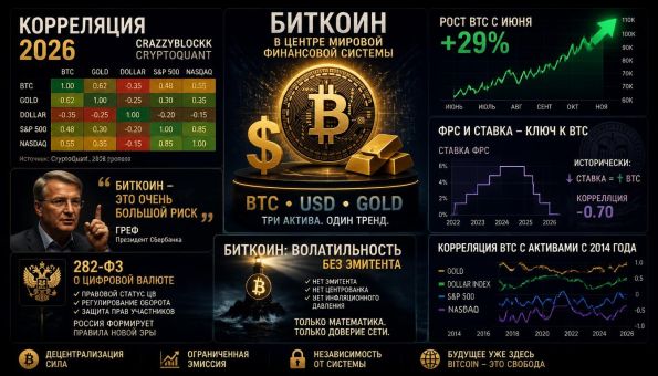 Биткоин корреляция Nasdaq золото доллар 13 октября 2026