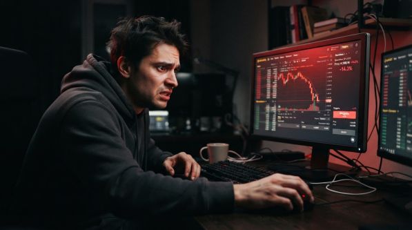 Иллюстрация: трейдер перед экраном