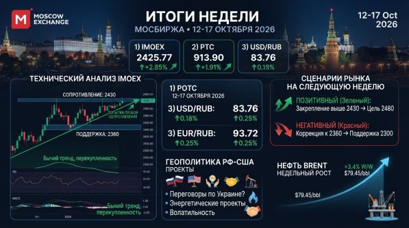 Итоги недели на МосБирже 12-17 октября 2026 (ии)