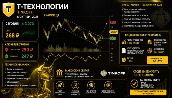 Акции Т-Технологии — технический анализ 06.10.2026 (ии)