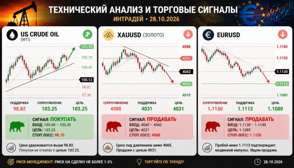 Нефть золото EURUSD технический анализ и торговые сигналы