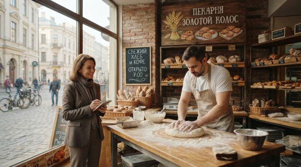 Иллюстрация: инвестор и пекарня