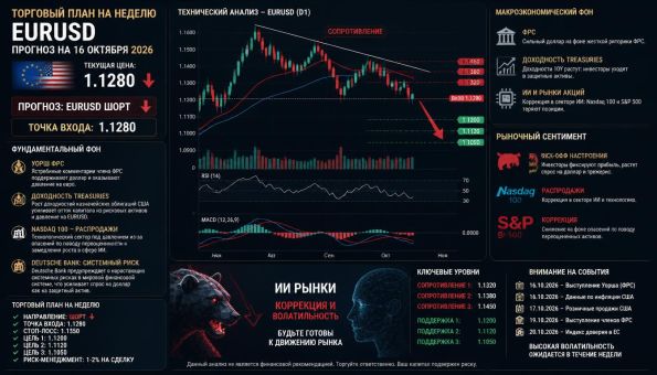 EURUSD фундаментальный анализ 16 октября 2026