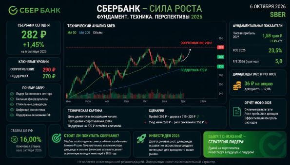 Акции Сбербанк — технический анализ 06.10.2026 (ии)