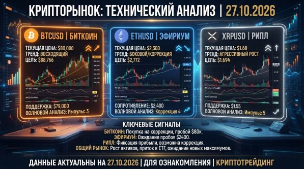 Криптовалюта BTC XRP ETH технический анализ и торговые сигналы (ии)