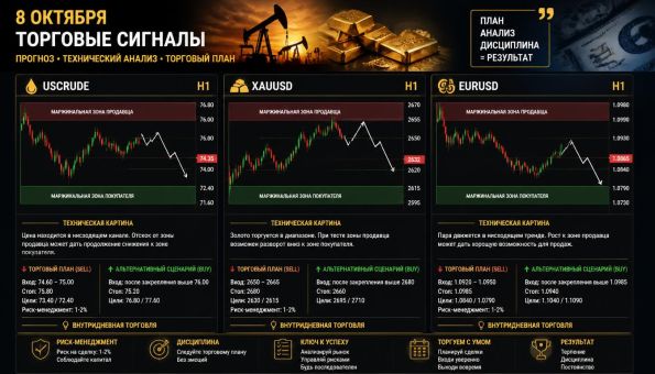 Нефть золото EURUSD прогноз и сигналы трейдерам 08.10.2026