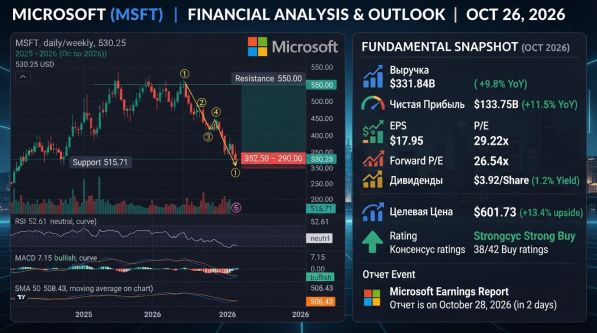 Microsoft MSFT технический анализ и торговые стратегии