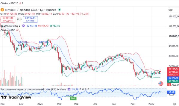 График BTCUSD, дневной таймфрейм (D1)